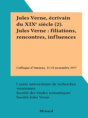 cover image of Jules Verne, écrivain du XIXe siècle (2). Jules Verne